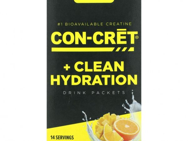 Con-Cret, Пакетики для очищающих увлажняющих напитков, без сахара, цитрусовые и манго, 14 пакетиков по 4,83 г (0,19 унции)