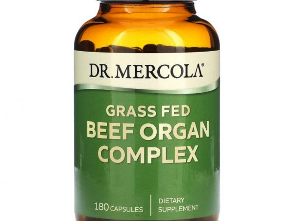 Dr. Mercola, Комплекс говяжьих органов травяного откорма, 180 капсул