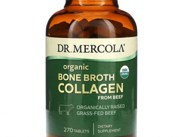 Dr. Mercola, Органический коллаген из говяжьего бульона, 270 таблеток