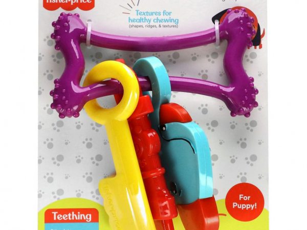 Fisher-Price, Pets, Key-9 Chews, игрушка для прорезывания зубов, для щенка, 1 жевательная игрушка
