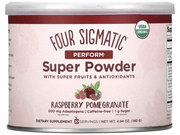 Four Sigmatic, Perform Super Powder, малина и гранат, 140 г (4,94 унции)