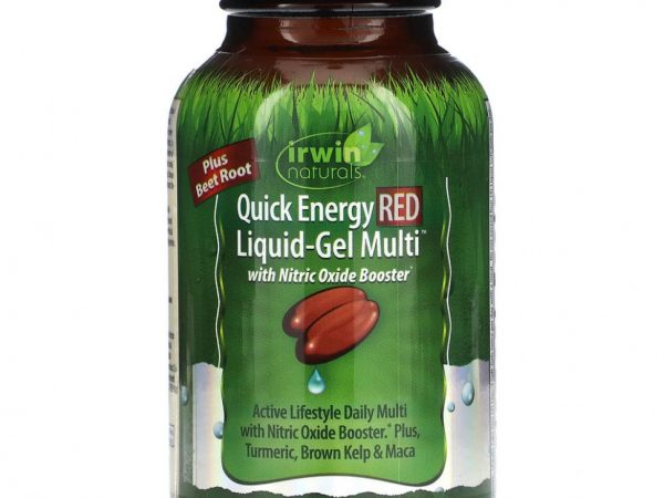 Irwin Naturals, Красные гелевые капсулы с жидким содержимым для быстрого получения энергии, 72 капсулы с жидким центром