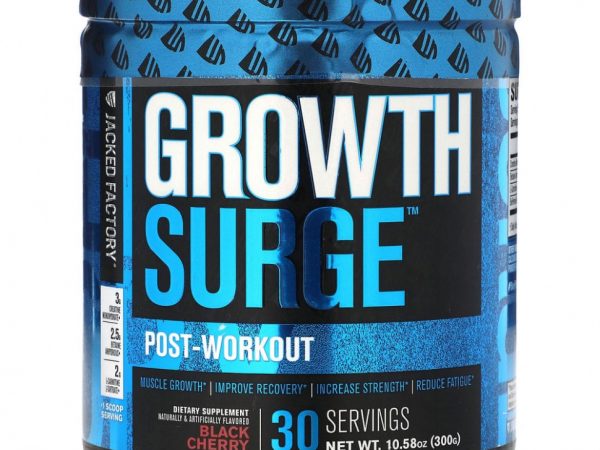 Jacked Factory, Growth Surge, после тренировки, черная вишня, 300 г (10,58 унции)