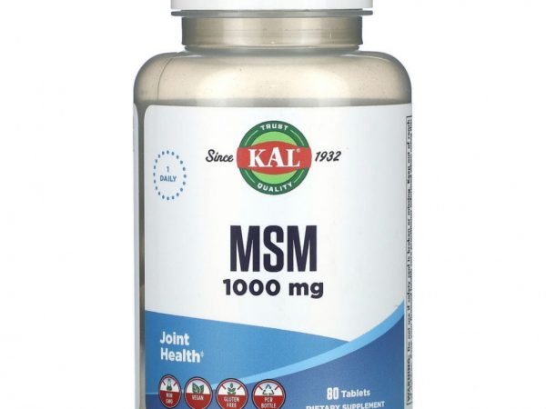 KAL, МСМ, 1000 мг, 80 таблеток