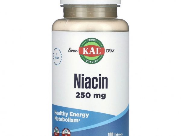 KAL, Ниацин, 250 мг, 100 таблеток