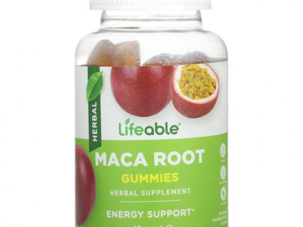 Lifeable, Жевательные мармеладки из корня маки, натуральная маракуйя, 60 жевательных таблеток