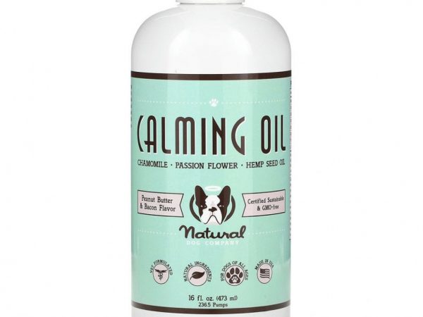 Natural Dog Company, Успокаивающее масло, для собак, для всех возрастов, арахисовое масло и бекон, 473 мл (16 жидк. Унций)