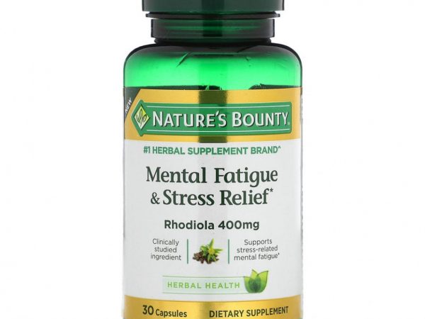Nature's Bounty, Для снятия умственной усталости и стресса, 400 мг, 30 капсул