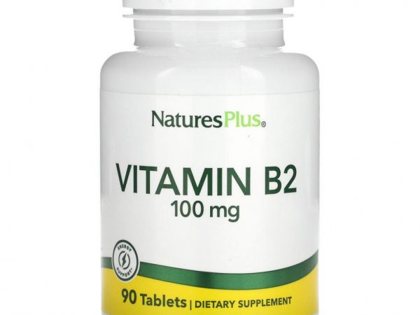 NaturesPlus, Витамин B2, 100 мг, 90 таблеток