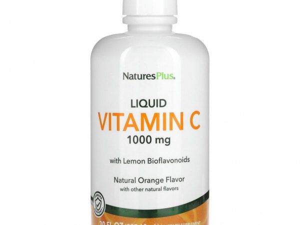 NaturesPlus, Жидкий витамин C, натуральный апельсин, 1000 мг, 887,10 мл (30 жидк. Унций)