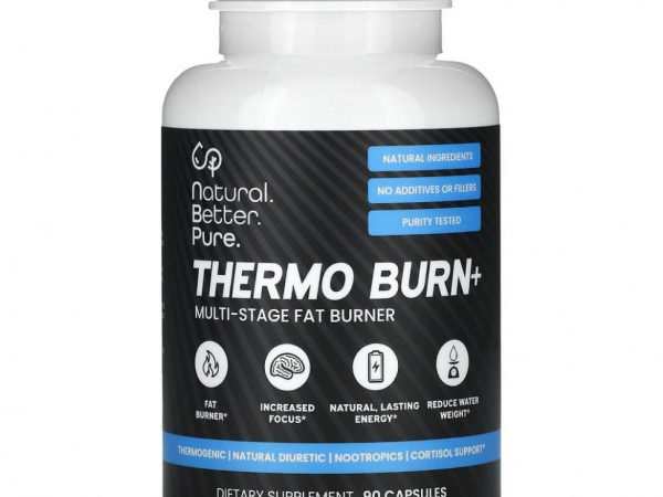 NB Pure, Thermo Burn + многоступенчатый сжигатель жира, 90 капсул