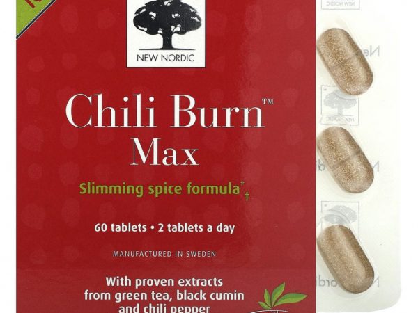 New Nordic US Inc, Chili Burn Max, 60 таблеток