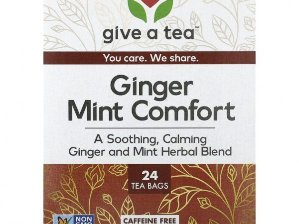 NOW Foods, Имбирь и мята, без кофеина, 24 чайных пакетика, 48 г (1,7 унции)
