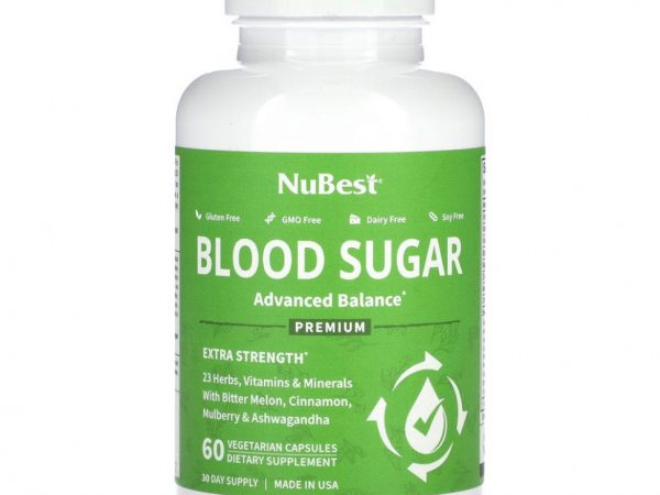 NuBest, Blood Sugar, Extra Strength, 60 вегетарианских капсул