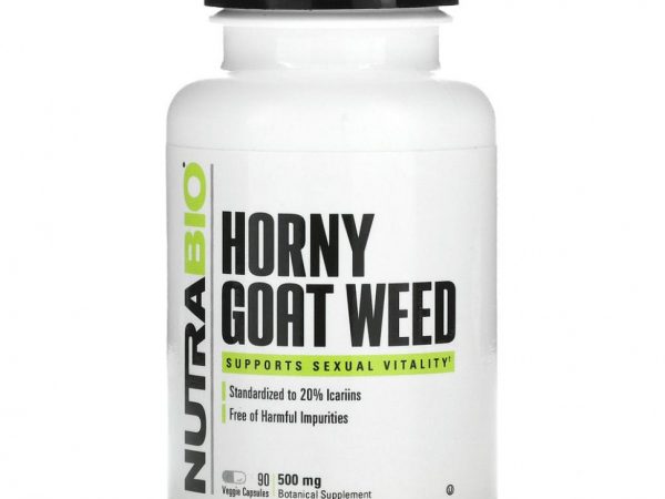 Nutrabio Labs, Horny Goat Weed, 500 мг, 90 растительных капсул