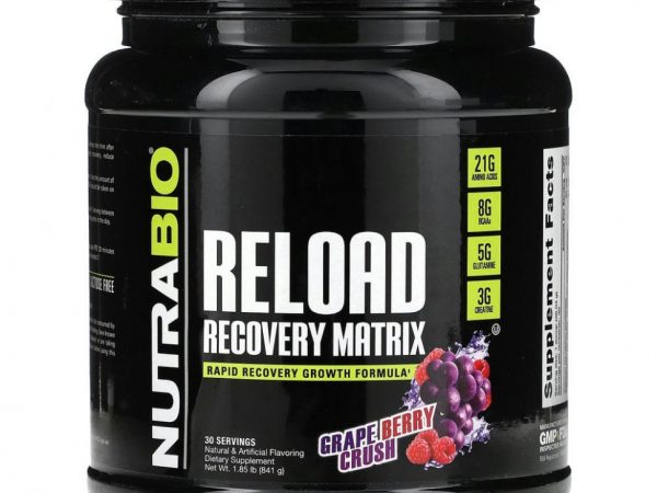 Nutrabio Labs, Reload Recovery Matrix, Grape Berry Crush, 841 г (1,85 фунта)