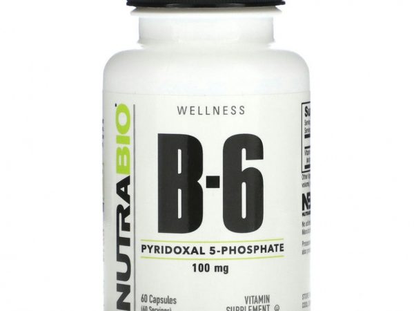 Nutrabio Labs, Витамин B6, 100 мг, 60 капсул