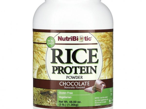 NutriBiotic, Порошок из рисового протеина, шоколад, 1,36 кг (3 фунта)