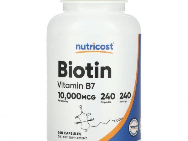 Nutricost, Биотин, 10 000 мкг, 240 капсул