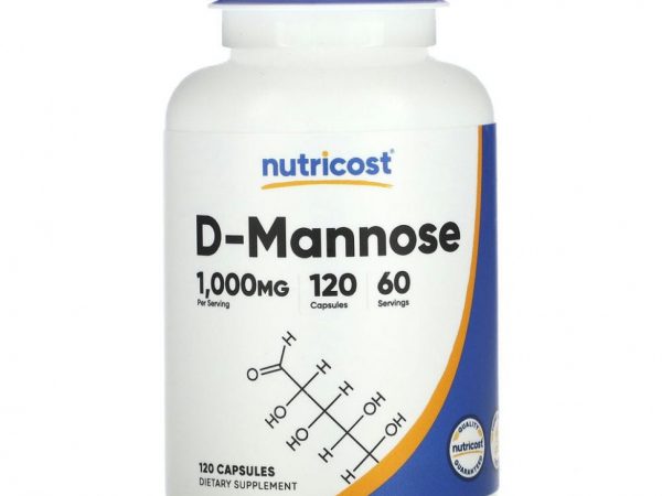 Nutricost, D-манноза, 500 мг, 120 капсул