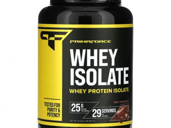 Primaforce, Изолят сывороточного протеина, молочный шоколад, 2 фунта (32 унции)