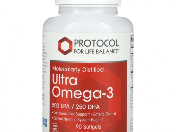 Protocol for Life Balance, Ultra Omega-3, 500 ЭПК / 250 ДГК, 90 мягких таблеток