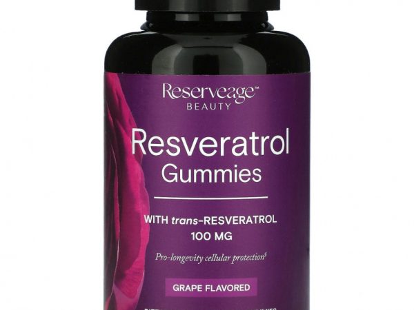 Reserveage Nutrition, Жевательные мармеладки с ресвератролом, со вкусом винограда, 50 мг, 60 жевательных таблеток