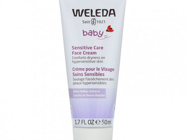 Weleda, Детский крем для чувствительной кожи, с экстрактом белой мальвы, 50 мл (1,7 жидк. Унции)