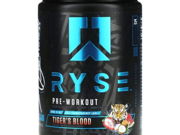 Ryse Supps, Перед тренировкой, тигровая кровь, 315 г (11,10 унции)