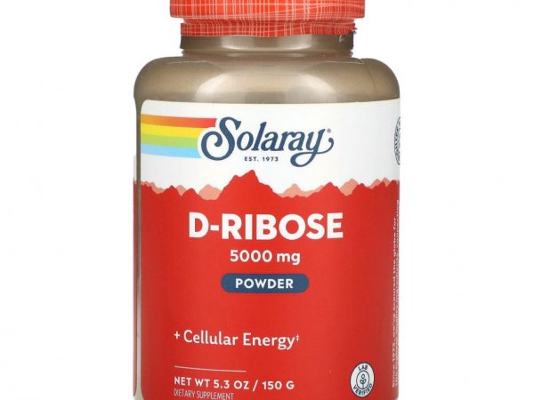 Solaray, D-рибоза в порошке, 5000 мг, 150 г (5,3 унции)