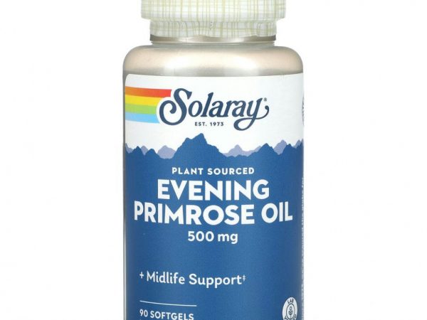 Solaray, Масло примулы вечерней растительного происхождения, 500 мг, 90 мягких таблеток