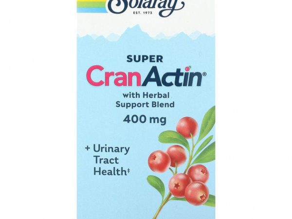 Solaray, Super CranActin со смесью трав, 400 мг, 120 растительных капсул