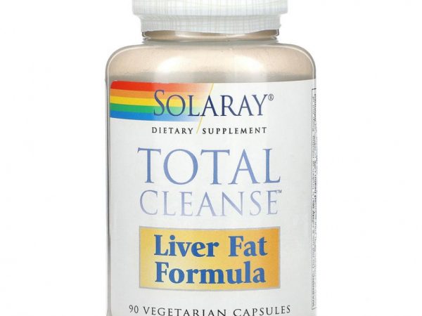 Solaray, Total Cleanse, состав для печени, жир, 90 вегетарианских капсул