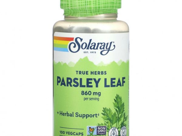 Solaray, True Herbs, листья петрушки, 860 мг, 100 вегетарианских капсул