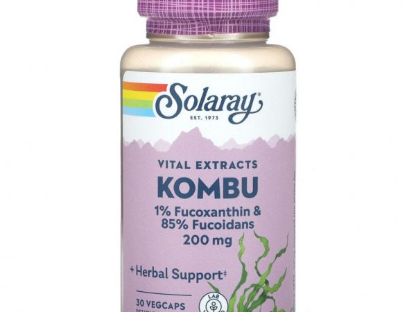 Solaray, Vital Extracts, комбу, 200 мг, 30 растительных капсул