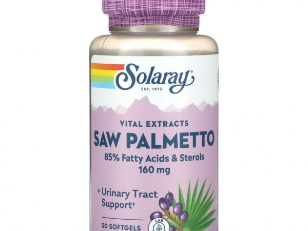 Solaray, Vital Extracts, сереноа, 160 мг, 30 мягких таблеток