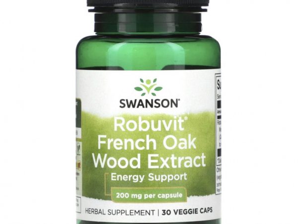 Swanson, Экстракт древесины французского дуба Robuvit, 200 мг, 30 вегетарианских капсул