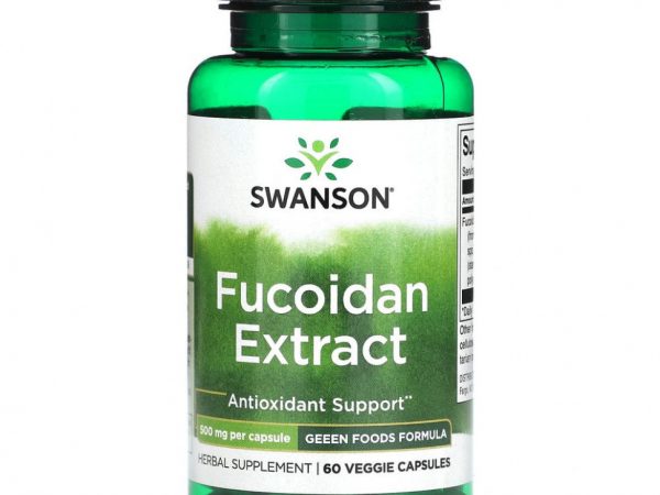 Swanson, Экстракт фукоидана, 500 мг, 60 растительных капсул