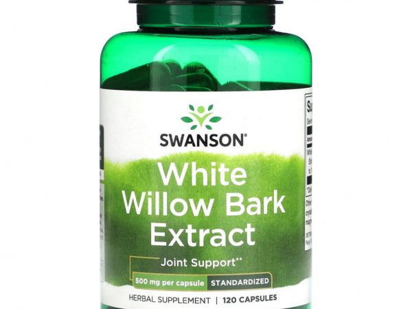 Swanson, Экстракт коры белой ивы, 500 мг, 120 капсул
