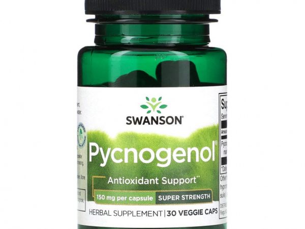 Swanson, Пикногенол, суперсила, 150 мг, 30 растительных капсул