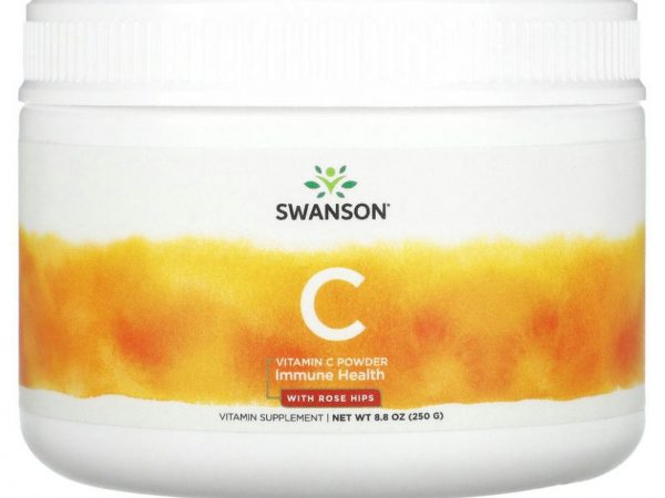 Swanson, Порошок витамина C с шиповником, 250 г (8,8 унции)