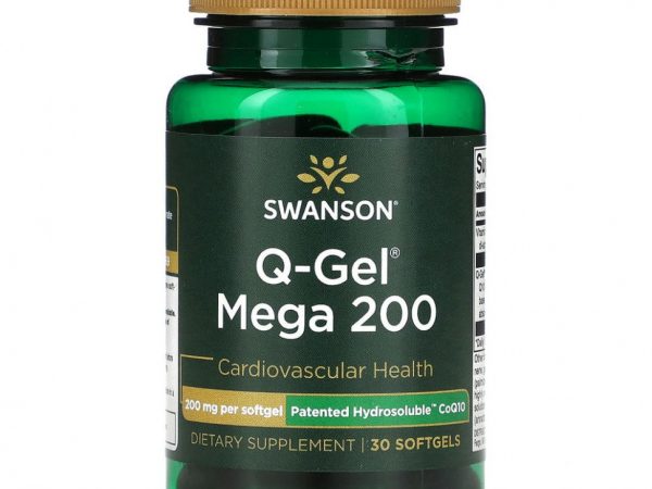 Swanson, Q-Gel Mega, 200 мг, 30 мягких таблеток