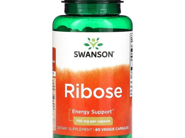 Swanson, Рибоза, 750 мг, 60 растительных капсул