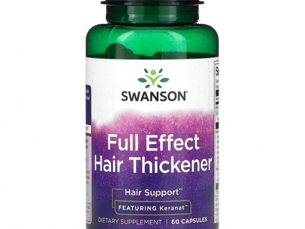 Swanson, Утолщение для волос с полным эффектом, 60 капсул