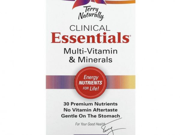 Terry Naturally, Clinical Essentials, мультивитамины и минералы, 120 капсул