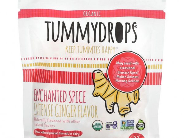 Tummydrops, Органический имбирь Enchanted Spice, 33 пастилки, 105 г (3,7 унции)