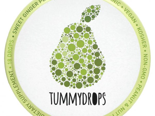 Tummydrops, Сладкая имбирная груша, 18 капель, 57 г (2 унции)