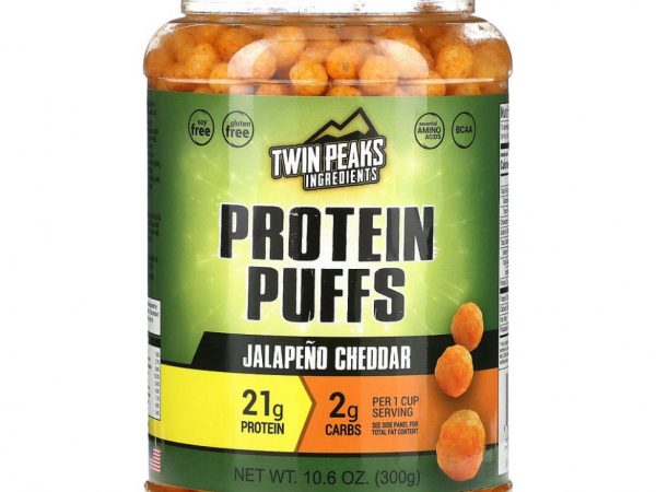 Twin Peaks, Protein Puffs, халапеньо и чеддер, 300 г (10,6 унции)