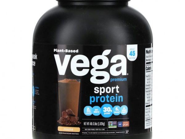 Vega, Sport, протеин премиального качества на растительной основе, мокко, 1,92 кг (4 фунта 3,9 унции)