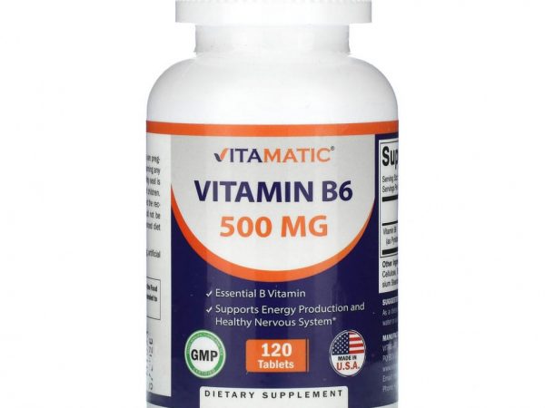 Vitamatic, Витамин B6, 500 мг, 120 таблеток